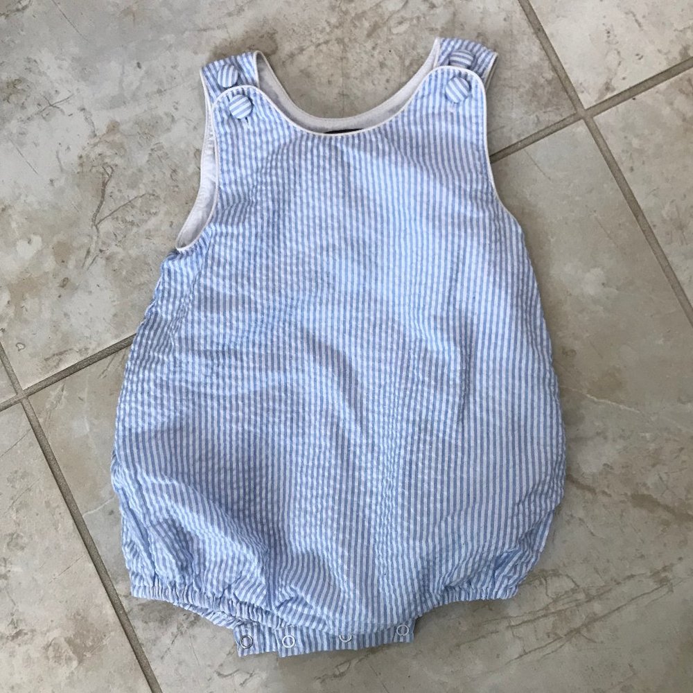 Seersucker Boy's Bubble Suit